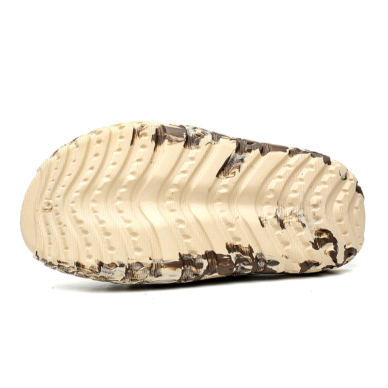 ANSHOE Camo Trail Sport Slides in Black Camo, catalog detail image