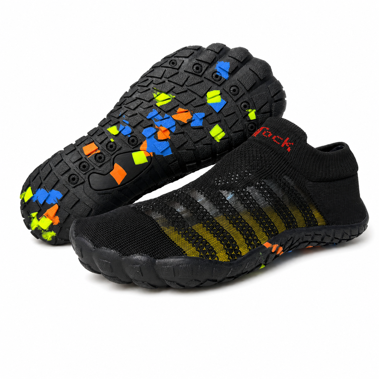 ANSHOE StripeMesh Water Sneakers in Black, catalog detail image