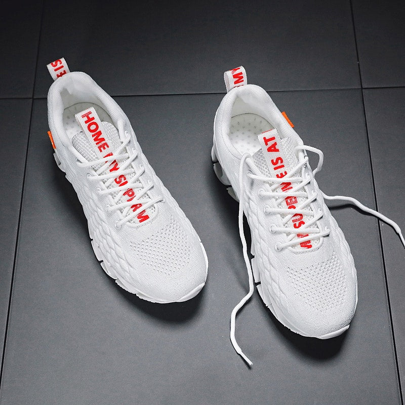 Men's Four Seasons Lace-up Lightweight Flying Woven Sports Shoes