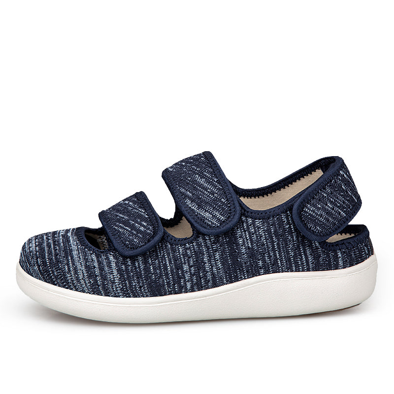 ANSHOE ComfortFit Women's Adjustable Wide Walking Sandals in Deep Blue - 2-2 view