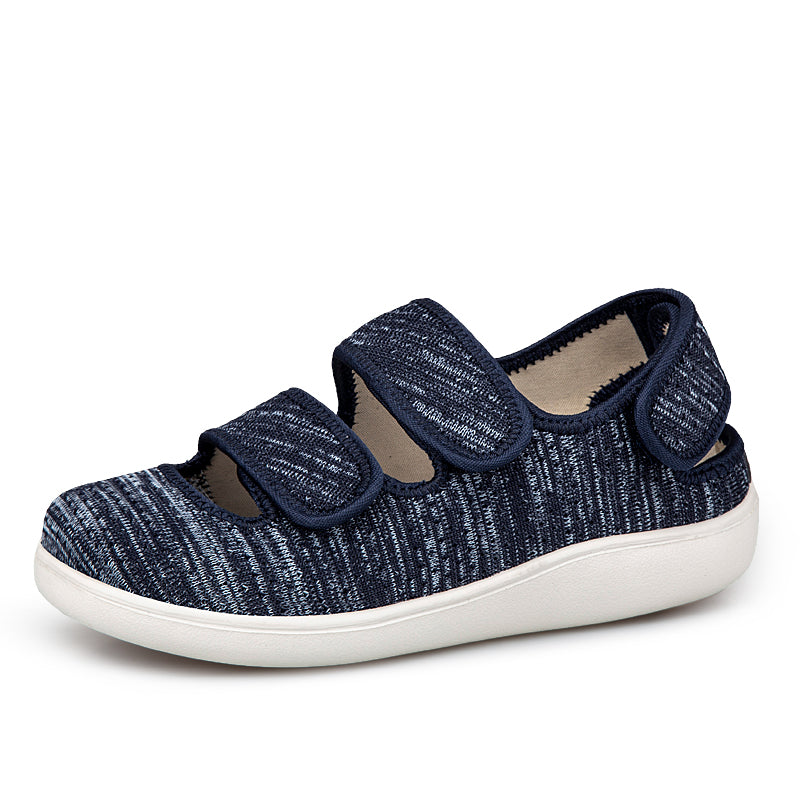 ANSHOE ComfortFit Women's Adjustable Wide Walking Sandals in Deep Blue - 2 view
