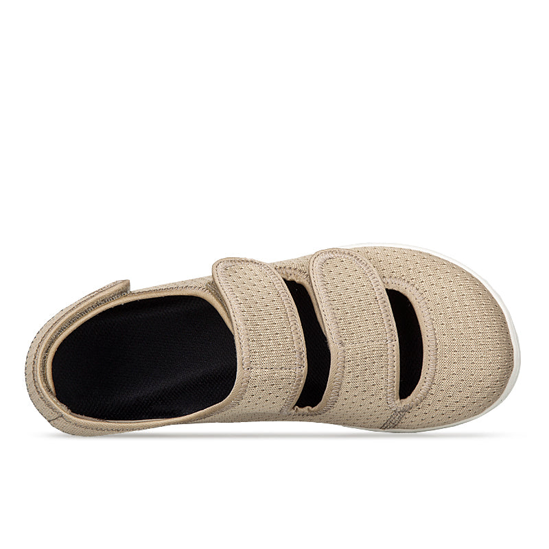 ANSHOE ComfortFit Women's Adjustable Wide Walking Sandals in Khaki - 4-3 view