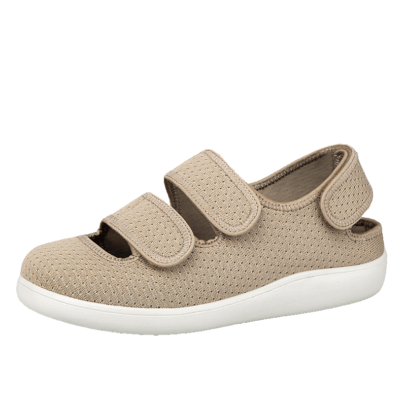ANSHOE ComfortFit Women's Adjustable Wide Walking Sandals in Khaki - 4透明 view