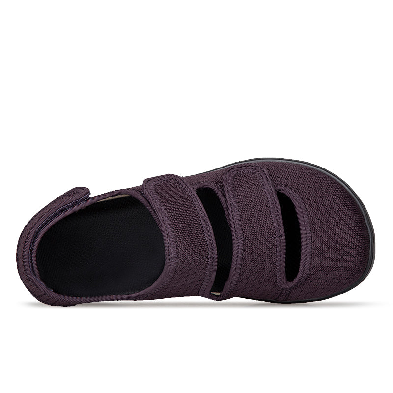 ANSHOE ComfortFit Women's Adjustable Wide Walking Sandals in Purple - 1-3 view
