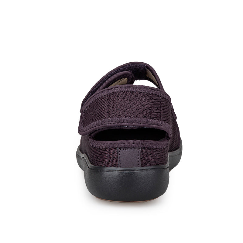 ANSHOE ComfortFit Women's Adjustable Wide Walking Sandals in Purple - 1-4 view