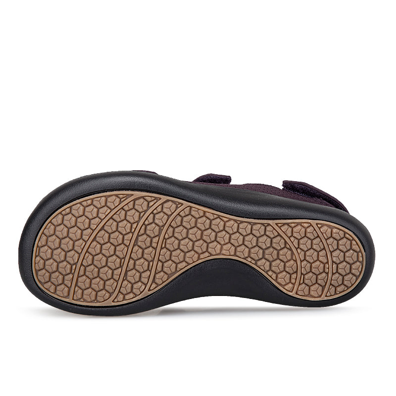 ANSHOE ComfortFit Women's Adjustable Wide Walking Sandals in Purple - 1-5 view