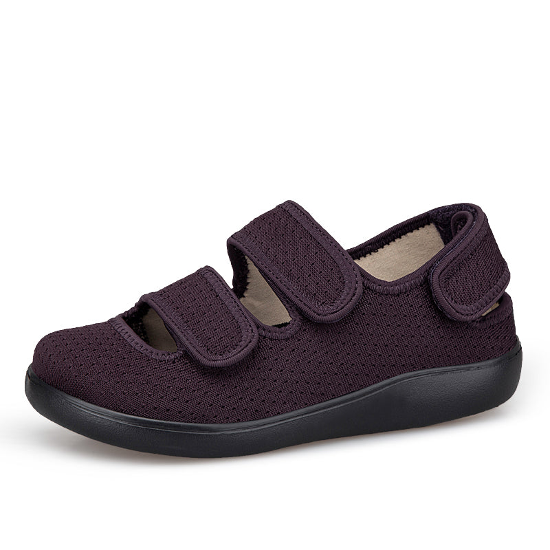 ANSHOE ComfortFit Women's Adjustable Wide Walking Sandals in Purple - 1 view