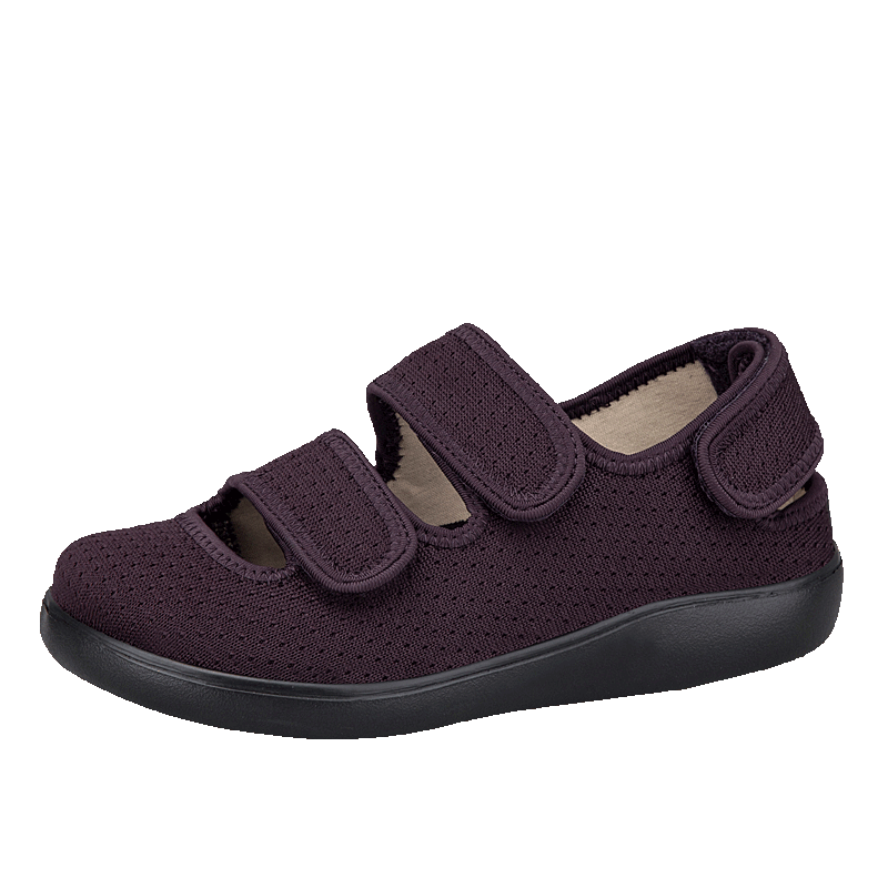 ANSHOE ComfortFit Women's Adjustable Wide Walking Sandals in Purple - 1透明 view