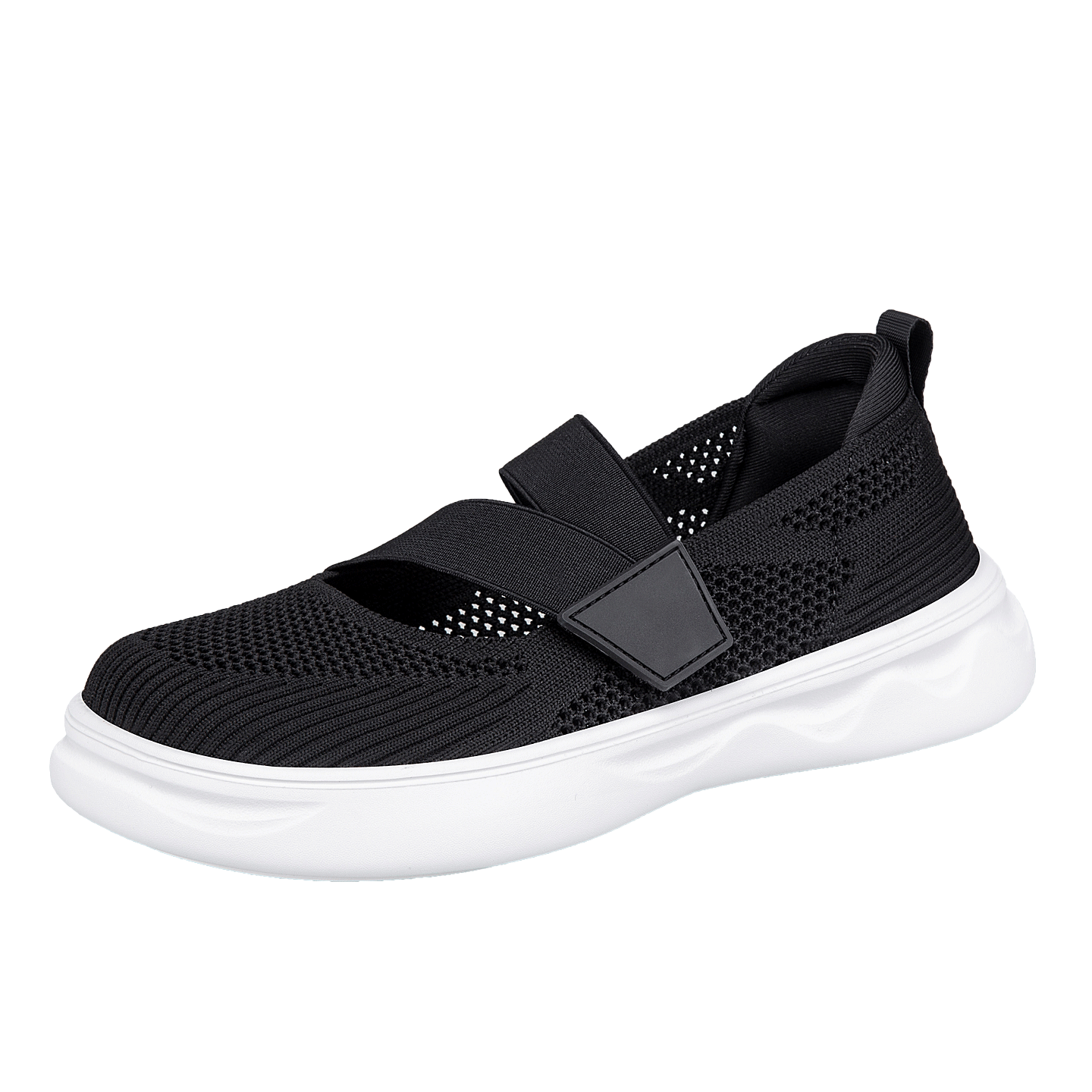 ANSHOE EasyStep Women's Breathable Walking Shoes in Black - 3透明 view