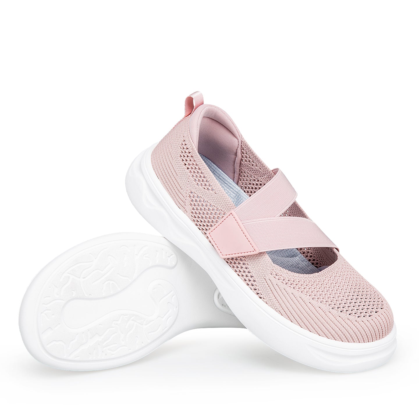 ANSHOE EasyStep Women's Breathable Walking Shoes in Pink - 2-1 view