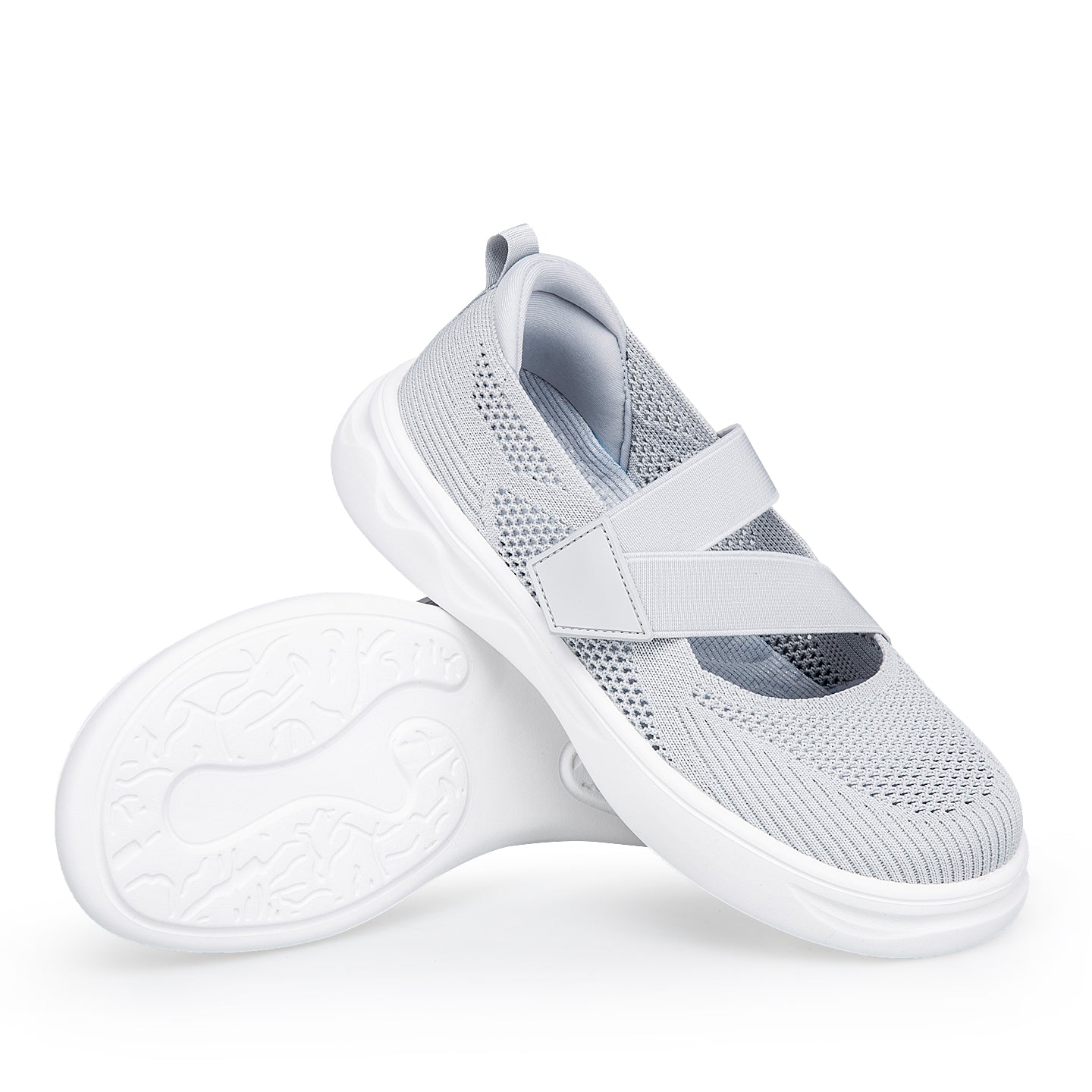 ANSHOE EasyStep Women's Breathable Walking Shoes in White - 1-1 view