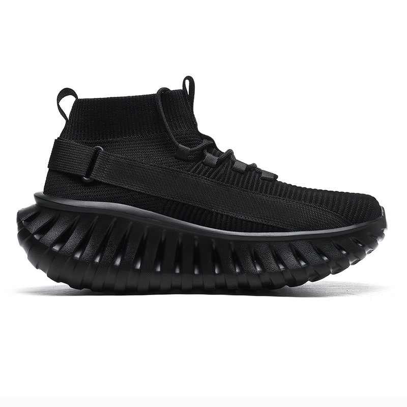 ANSHOE Orbit Cushioned Trail Sneakers in Black, catalog detail image