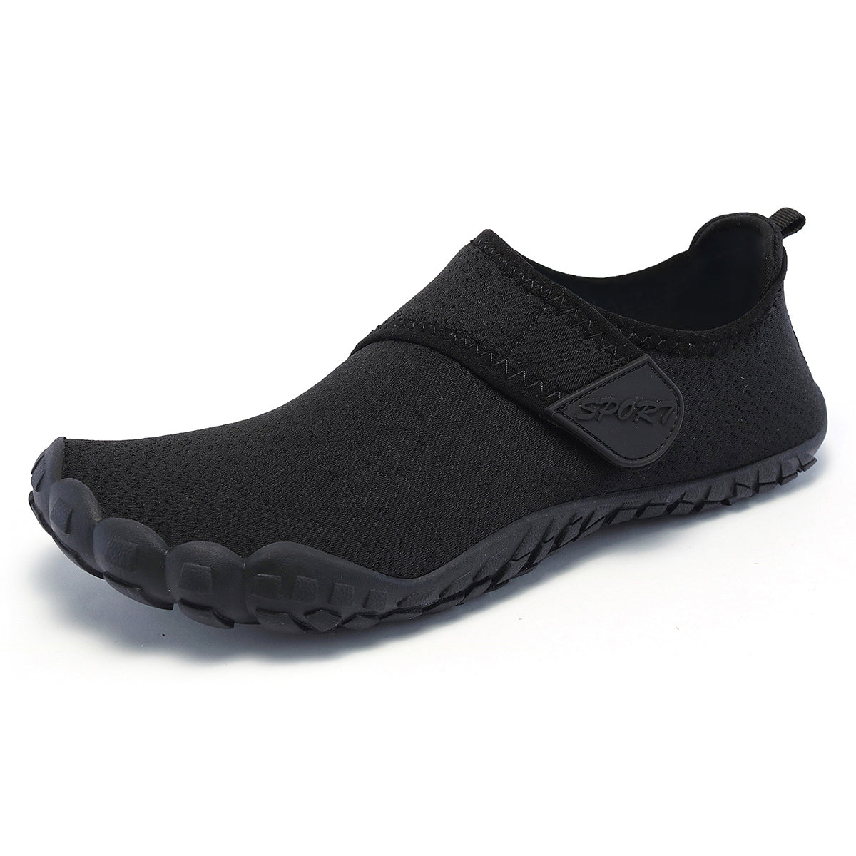ANSHOE AquaFlex Knit Water Shoes in Black, catalog hero image