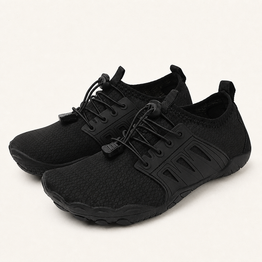 ANSHOE CoralKnit Everyday Sneakers in Black, catalog hero image