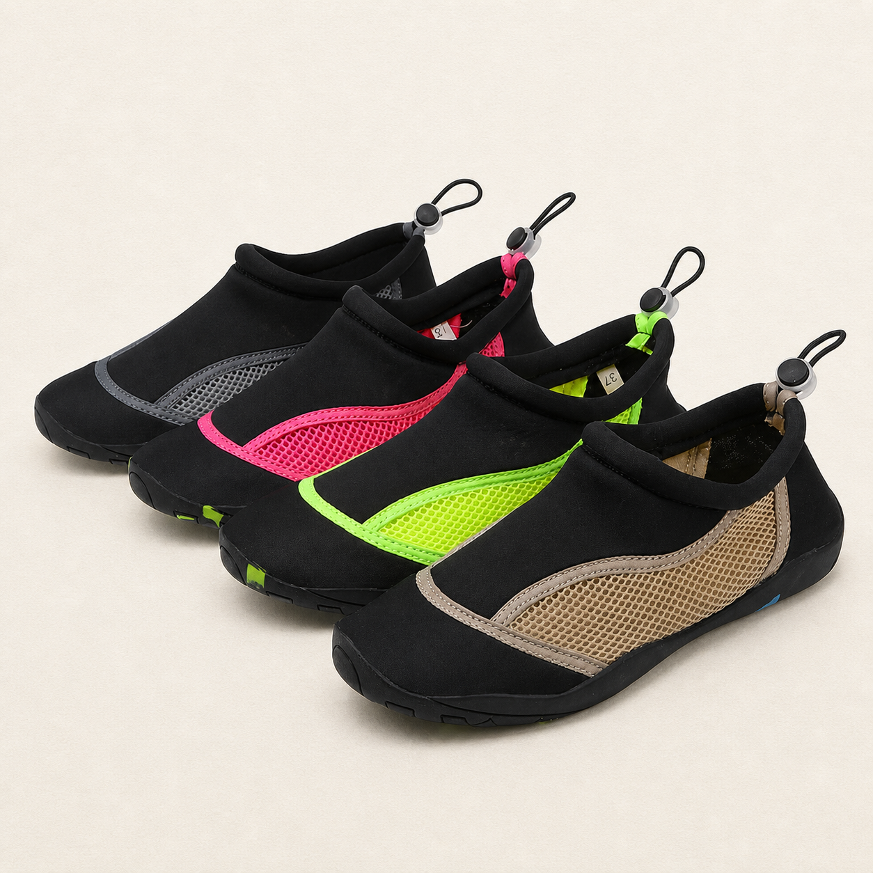 ANSHOE AquaFlex Mesh Water Shoes in Black, catalog hero image
